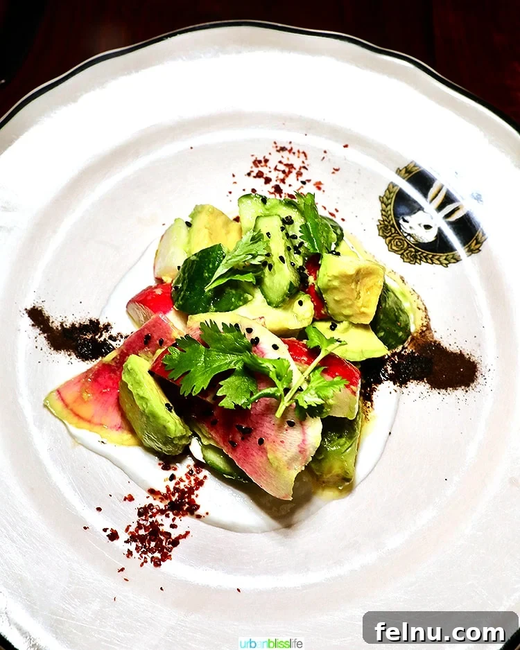 Jackrabbit restaurant radish avocado salad