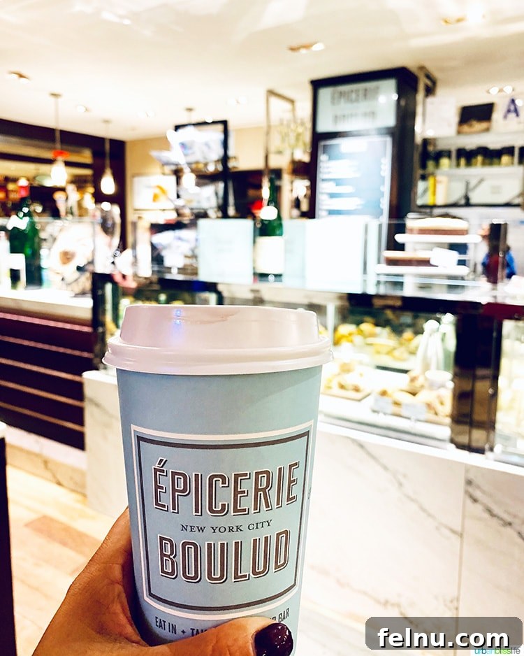 NYC in a Weekend: Your 72-Hour Adventure 12 Stylish coffee counter at Epicerie Boulud in The Plaza Hotel.