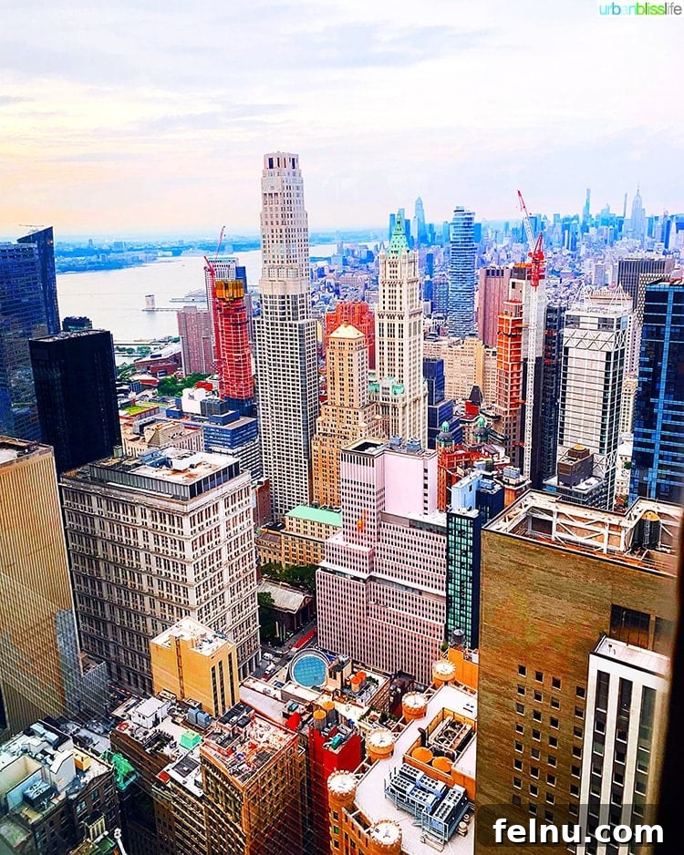 NYC in a Weekend: Your 72-Hour Adventure 17 Panoramic view of the NYC skyline from Manhatta restaurant.