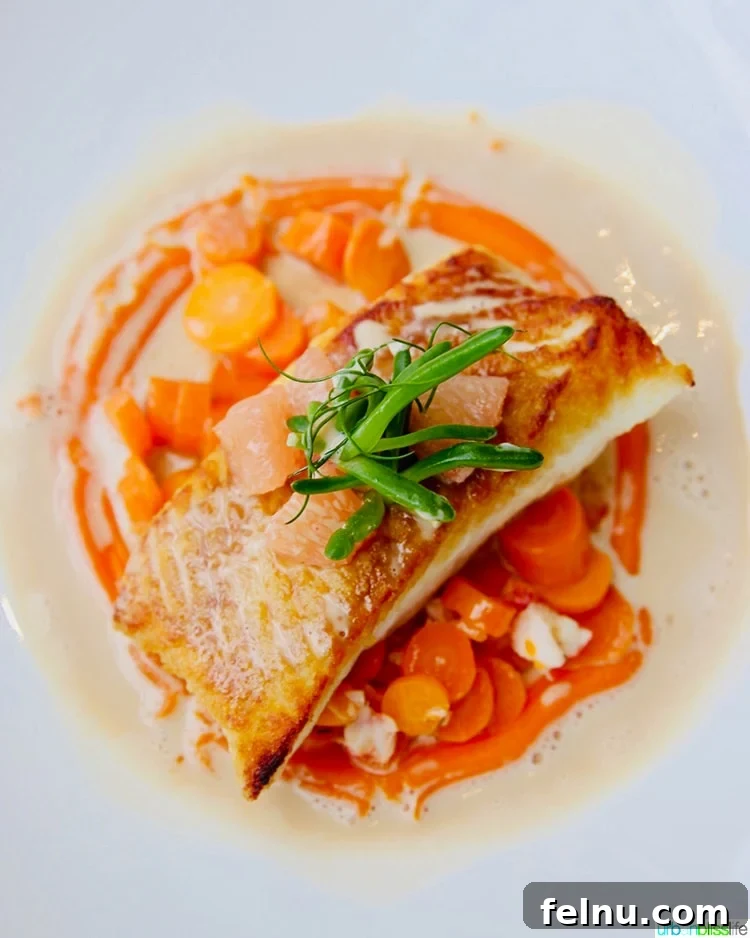 NYC in a Weekend: Your 72-Hour Adventure 22 Baked Alaskan Halibut dish at Queensyard restaurant in New York City.