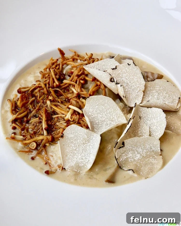 NYC in a Weekend: Your 72-Hour Adventure 23 Truffle mushroom risotto at Queensyard restaurant NYC.