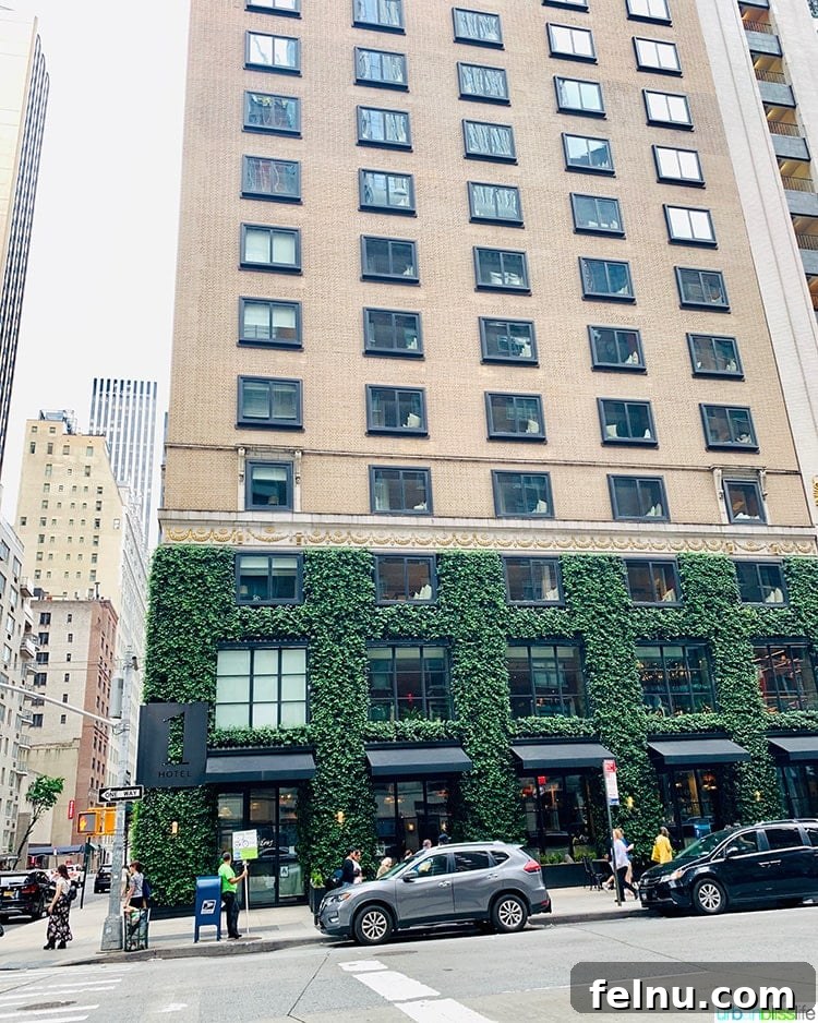 NYC in a Weekend: Your 72-Hour Adventure 5 Exterior of 1 Hotel Central Park, showcasing its modern and eco-friendly design.