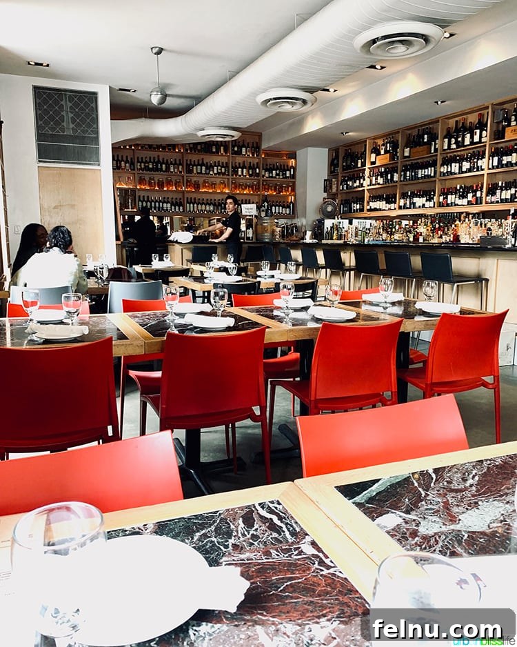 NYC in a Weekend: Your 72-Hour Adventure 42 Cozy seating area at Petrarca wine bar in NYC.