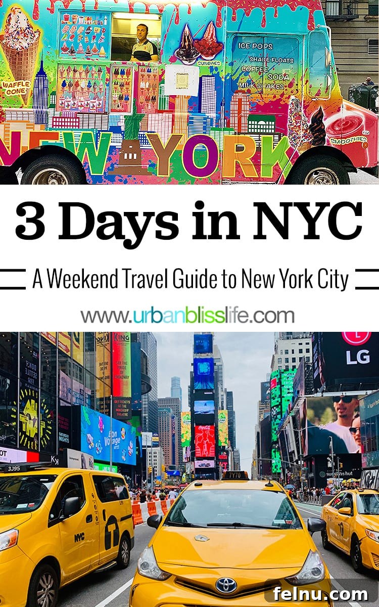 NYC in a Weekend: Your 72-Hour Adventure 46 Pin image for 3 Days in NYC.
