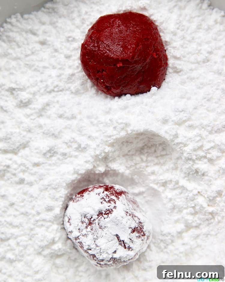 Red Velvet Crinkle Cookies
Sinfully Delicious Red Velvet Crinkle Cookies 7 Red velvet cookie dough rolled in powdered sugar