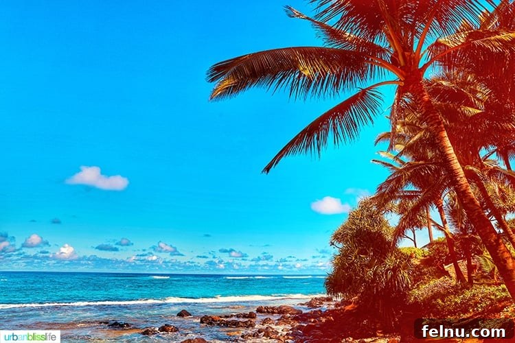 Poipu beach at Mama's Fish House in Maui