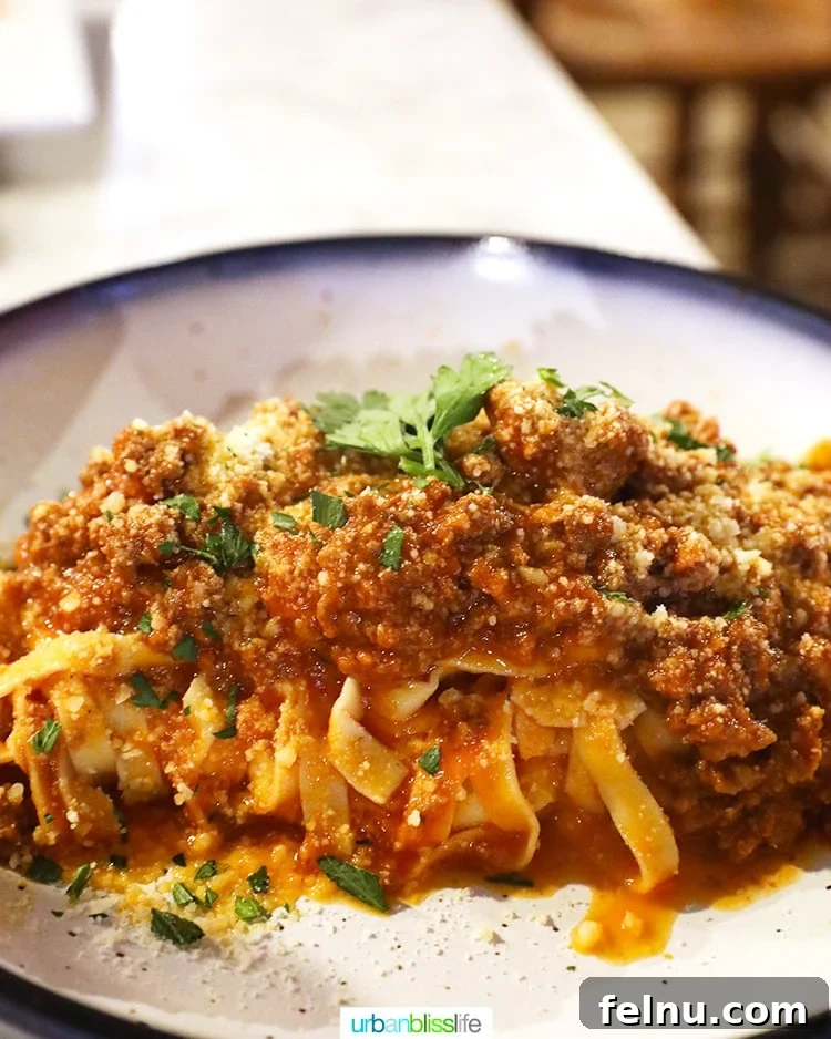 pasta at Matteo's Osteria in Maui