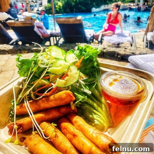 Filipino Lumpia at Fairmont Kea Lani Resort in Maui
