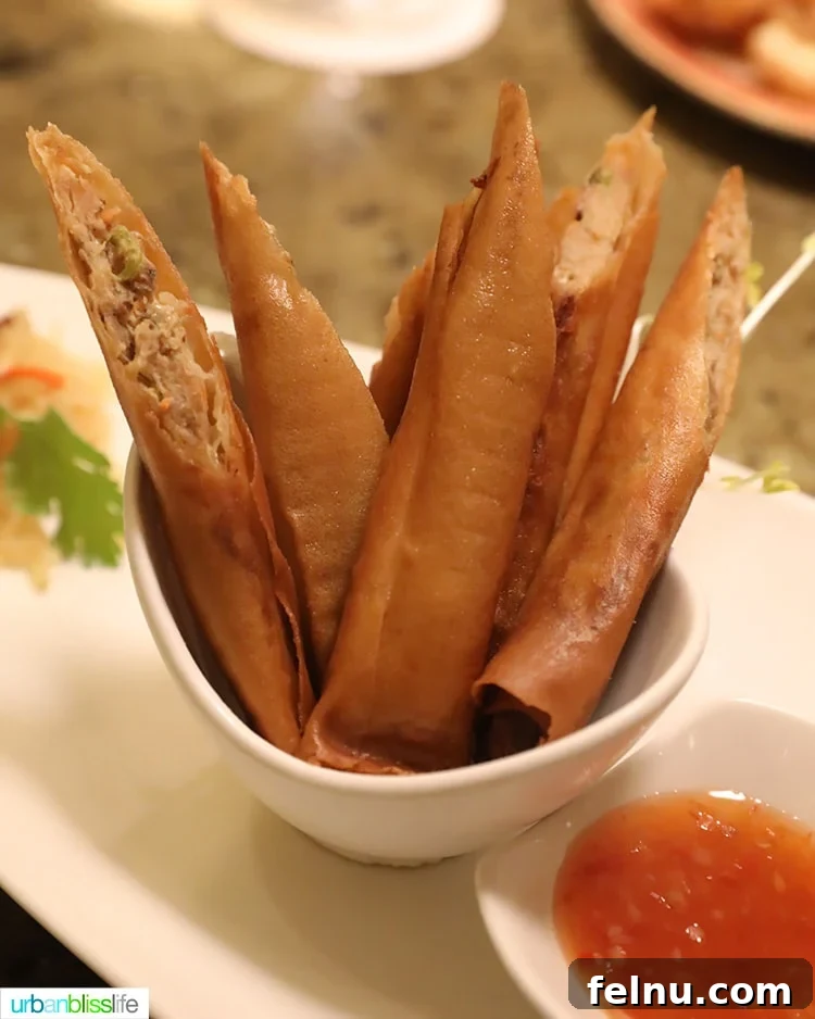 Best places to eat in Maui: Filipino Lumpia at at Ko restaurant Fairmont Kea Lani Maui