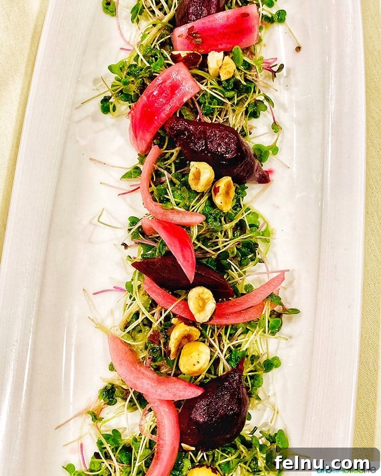 Top 10 Cannon Beach Adventures 14 Colorful beet salad at Stephanie Inn Restaurant.