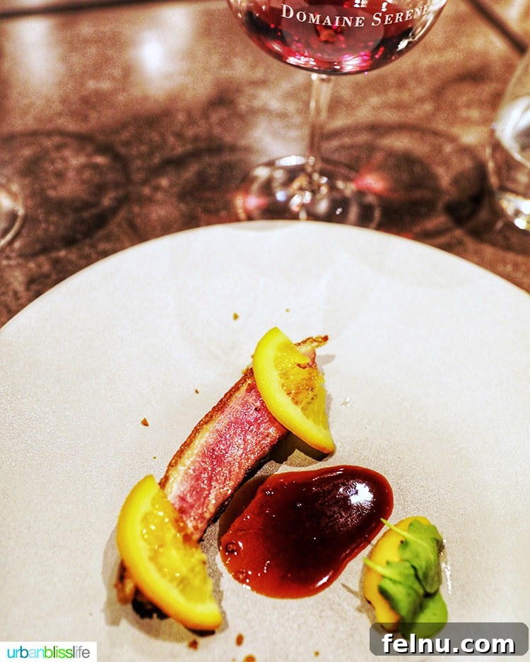 Domaine Serene's Lake Oswego Wine Lounge 14 Duck a L'orange at Domaine Serene Wine Lounge Lake Oswego