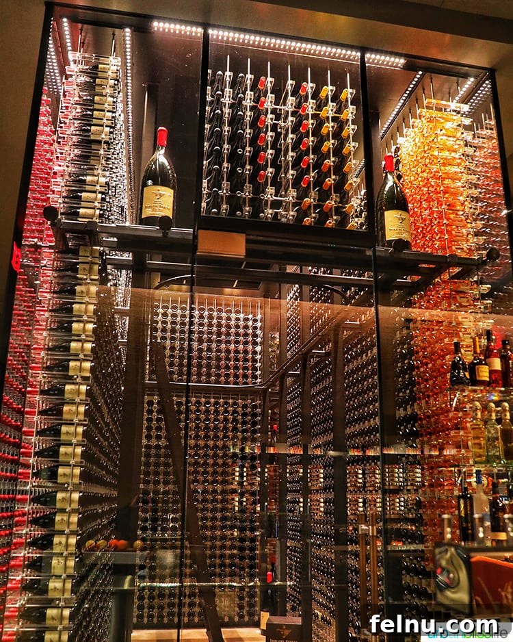 Domaine Serene's Lake Oswego Wine Lounge 4 massive glass wine cellar at Domaine Serene Wine Lounge Lake Oswego