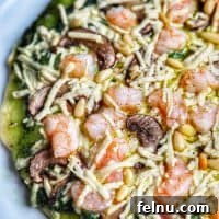 shrimp pesto pizza