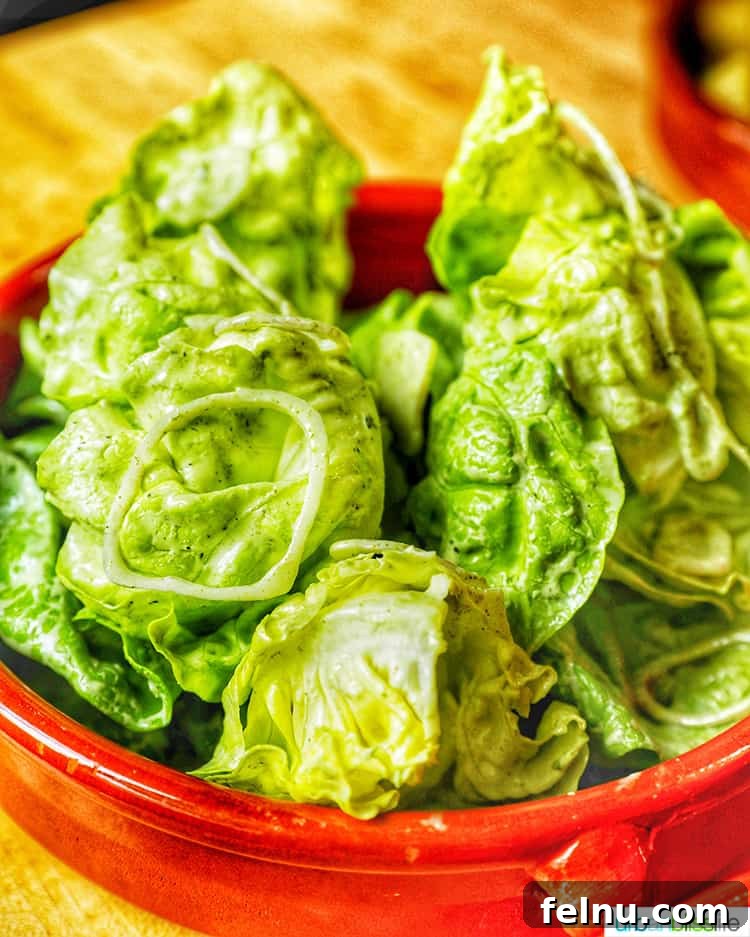 Butter Lettuce Salad with creamy herb-shallot vinaigrette.