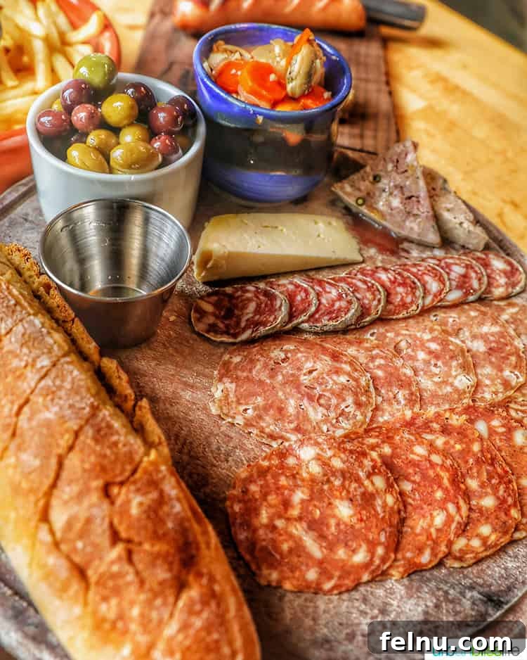 An inviting Olympia Provisions charcuterie board, showcasing a variety of meats and cheeses.