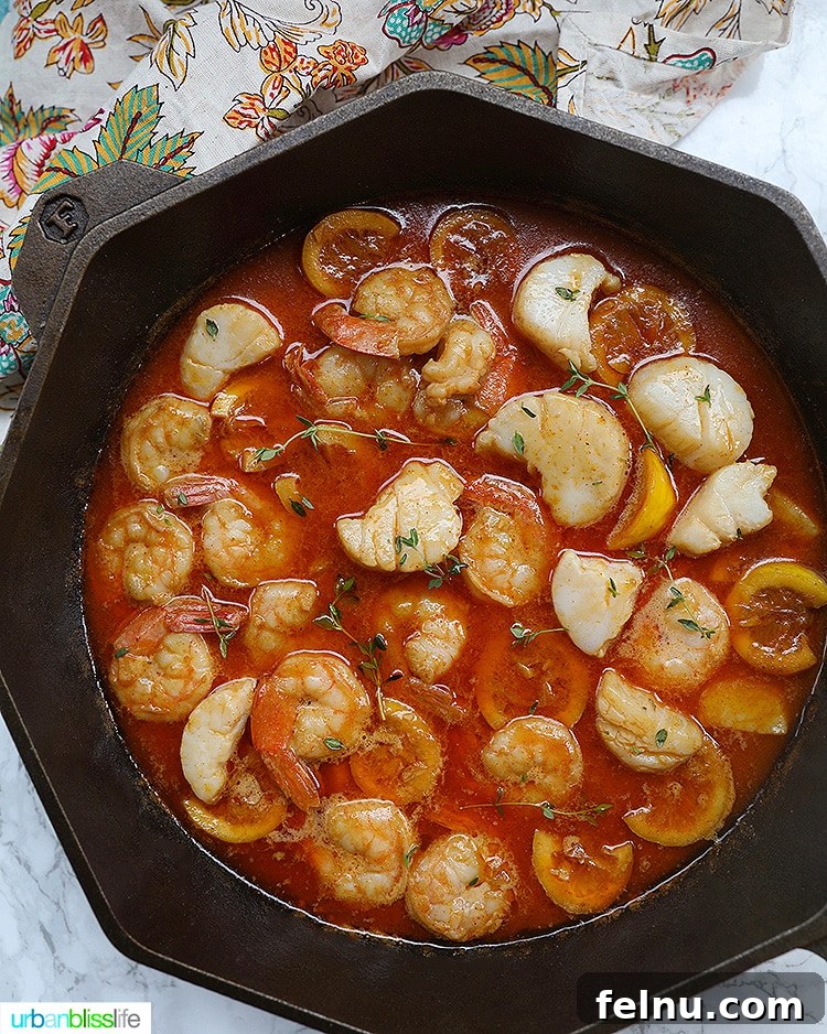 BBQ Lemon Shrimp and Scallops Scampi