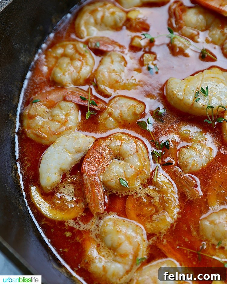 half pan of bbq shrimp