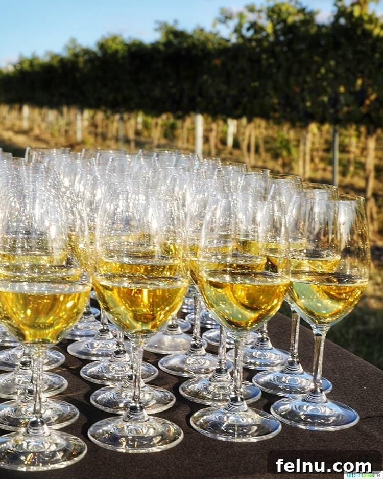 Top Walla Walla Experiences You Can't Miss 24 White Wine Glasses Lined Up at Harvest Celebration Dinner Walla Walla Vineyard