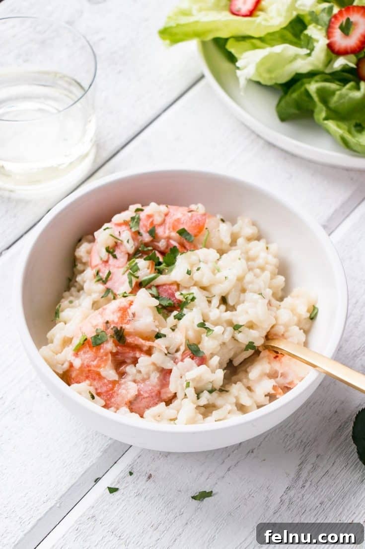 Date Night Oven Baked Garlic Butter Prawn Risotto