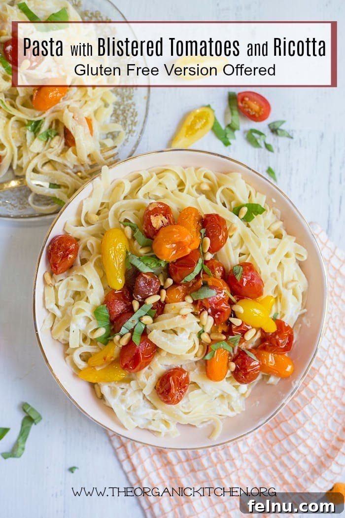 Pasta with Blistered Tomatoes and Ricotta