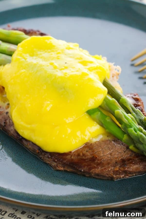 Asparagus Steak Oscar Surf and Turf Meal