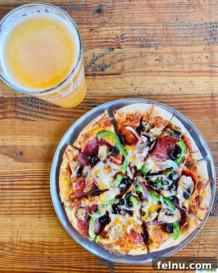 Pizza and Beer at Backside Brewing Co. in Roseburg