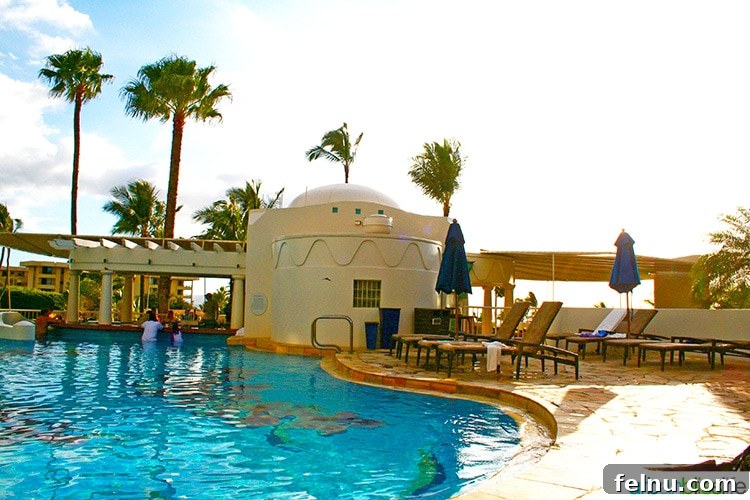 Fairmont Kea Lani: Maui's Premier Island Escape 13 Fairmont Kea Lani's popular swim-up bar in the pool