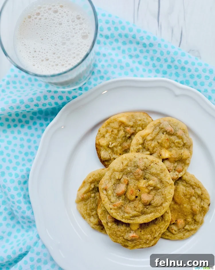 Butterscotch Bliss Bites 3 Plate of butterscotch cookies with a glass of milk