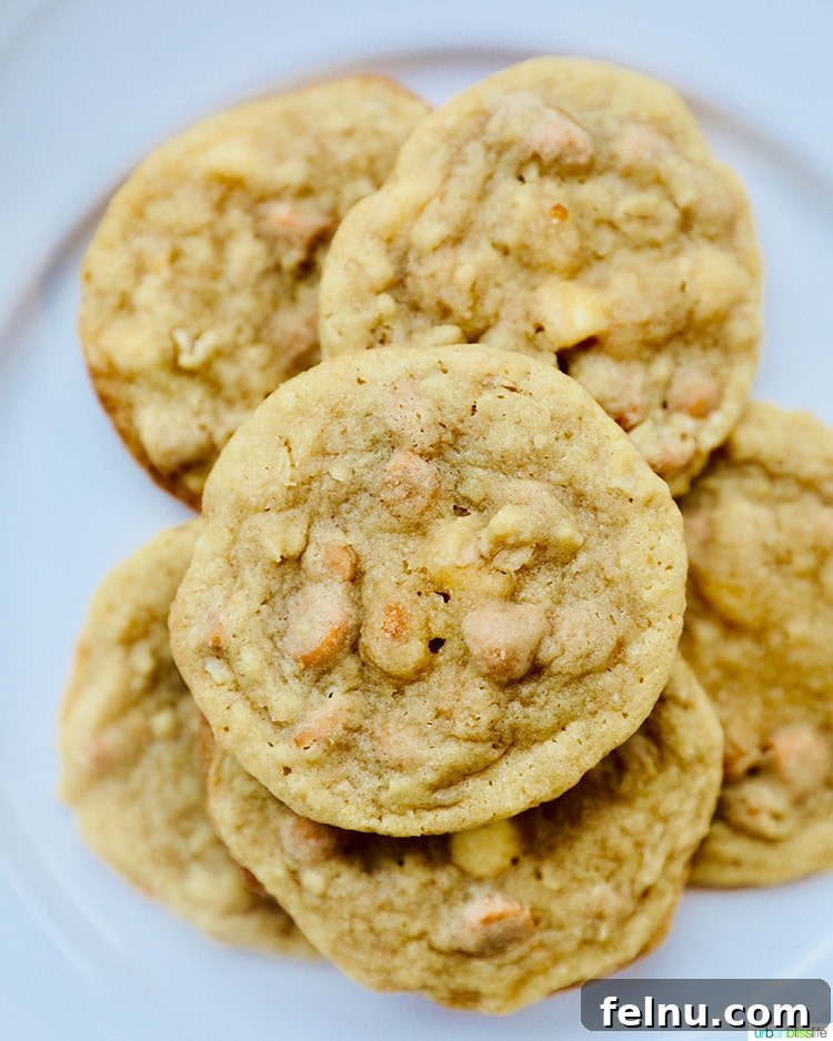 Butterscotch Bliss Bites 4 A stack of delicious butterscotch cookies