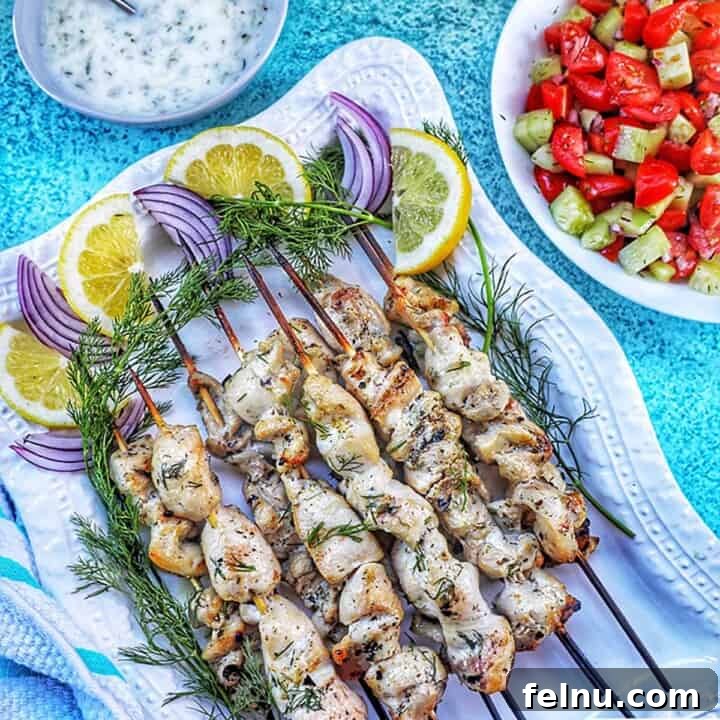 Greek Chicken Souvlaki Feature