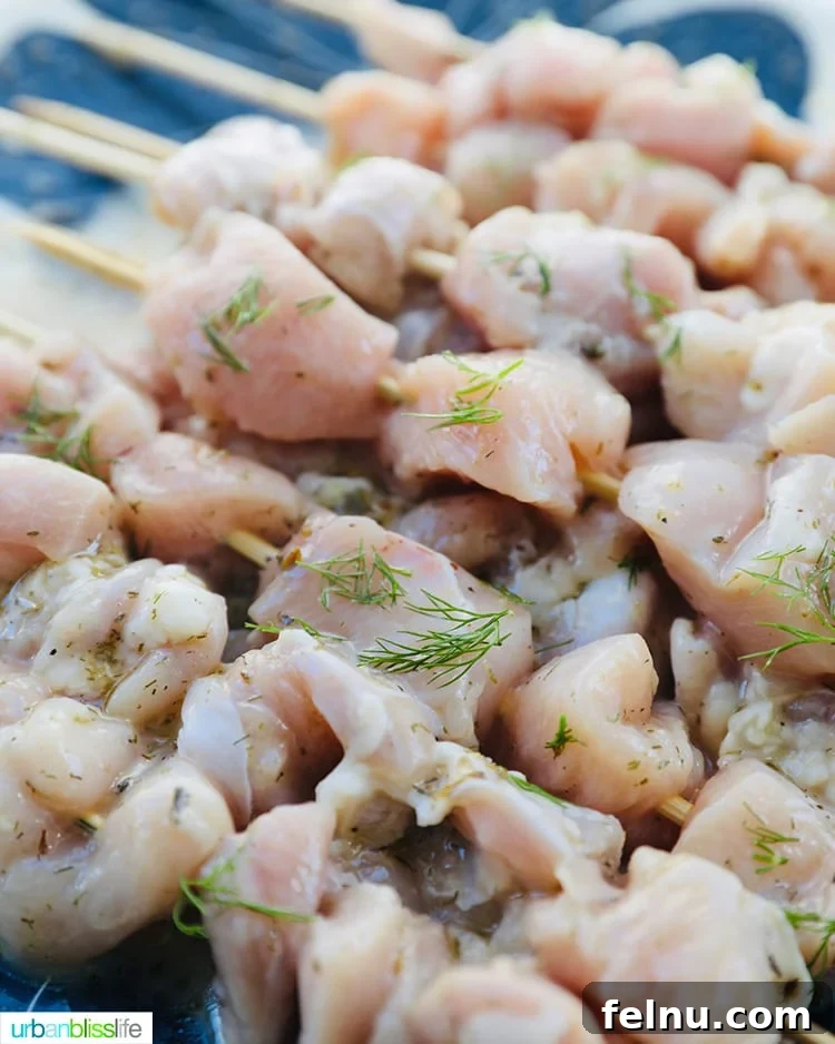 Perfect Homemade Greek Chicken Souvlaki 8 Greek Chicken Souvlaki skewers