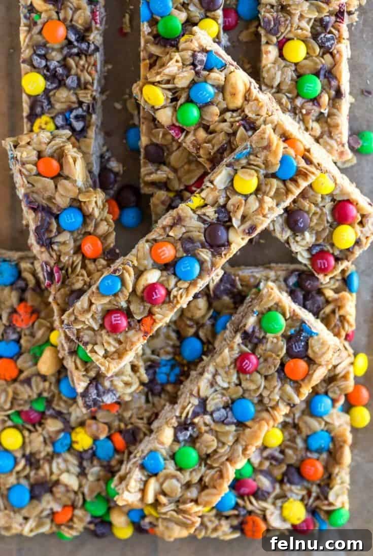 Homemade M&M Granola Bars
