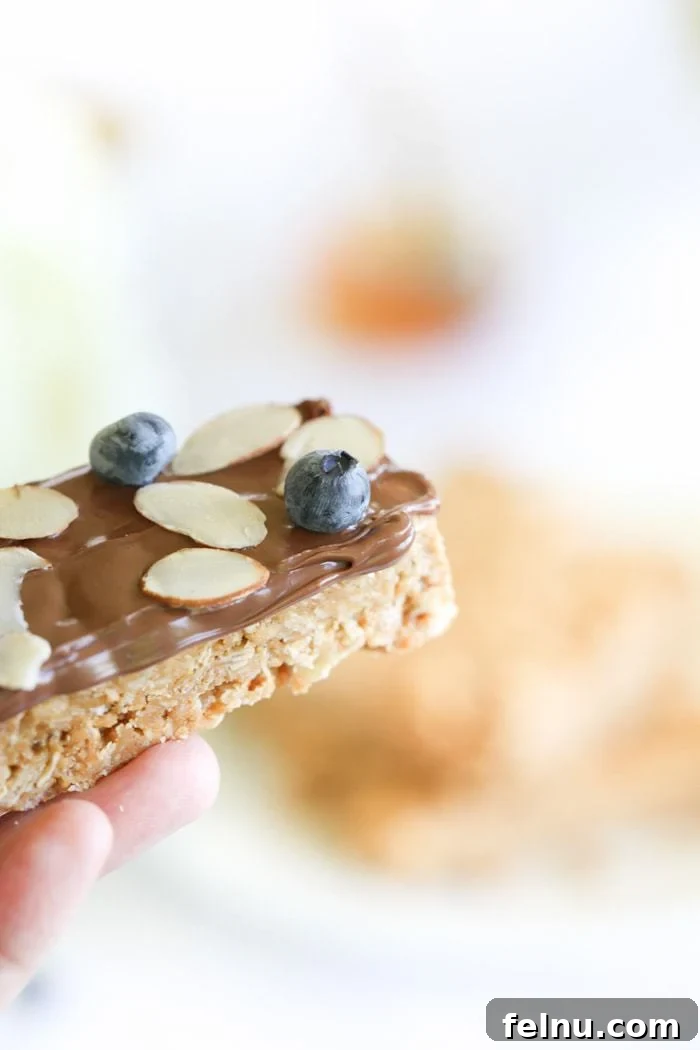 No Bake Granola Bars with peanut butter