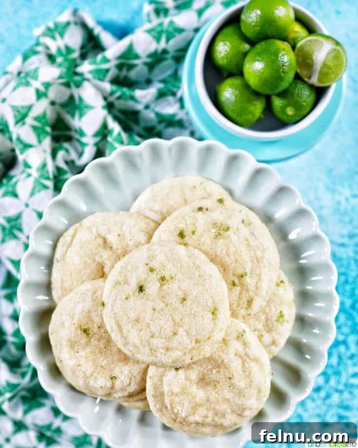Key Lime Cookies with bright citrus flavors