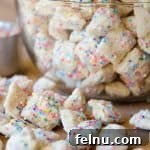 Cake Batter Puppy Chow snack mix