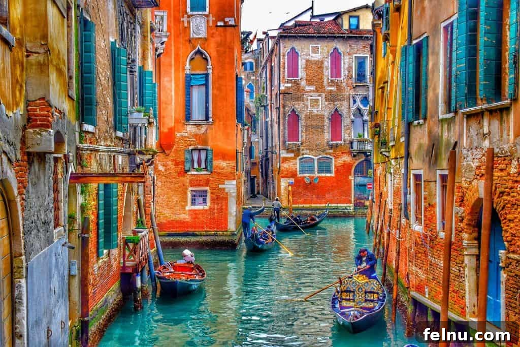 20 Virtual Journeys From The Comfort Of Your Home 21 Gondolas and historic buildings along a canal in Venice, Italy