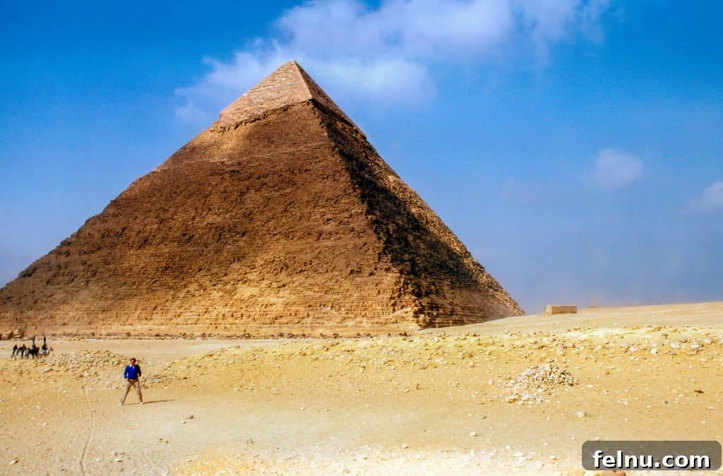20 Virtual Journeys From The Comfort Of Your Home 6 The iconic Great Pyramids of Giza rising majestically from the desert sands