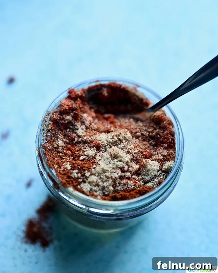 Flavor Bomb BBQ Rub 5 mixing ingredients for jar of homemade bbq seasoning recipe