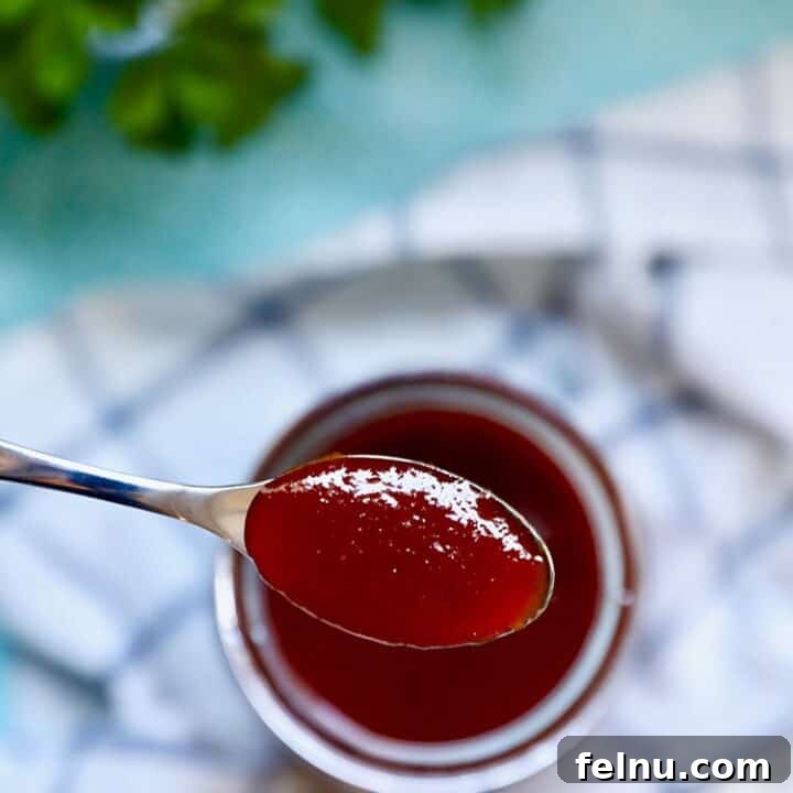 Sticky Sweet BBQ Perfection 9 spoon of bbq sauce