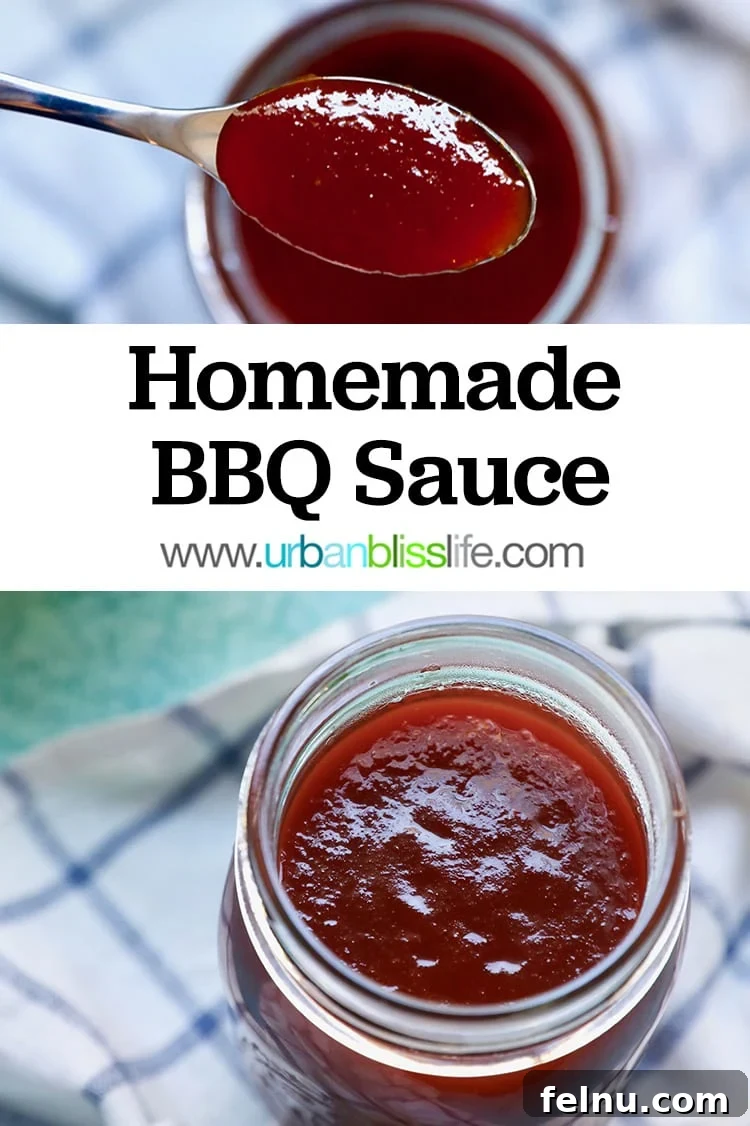 Sticky Sweet BBQ Perfection 10 A jar of homemade sweet BBQ sauce, with a brush ready to apply, against a rustic wooden background.