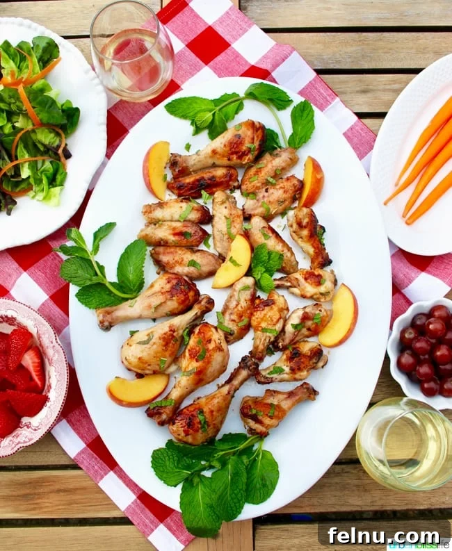 Peach Bourbon Grilled Chicken