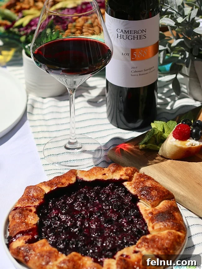 Cabernet Sauvignon with Blueberry Galette
