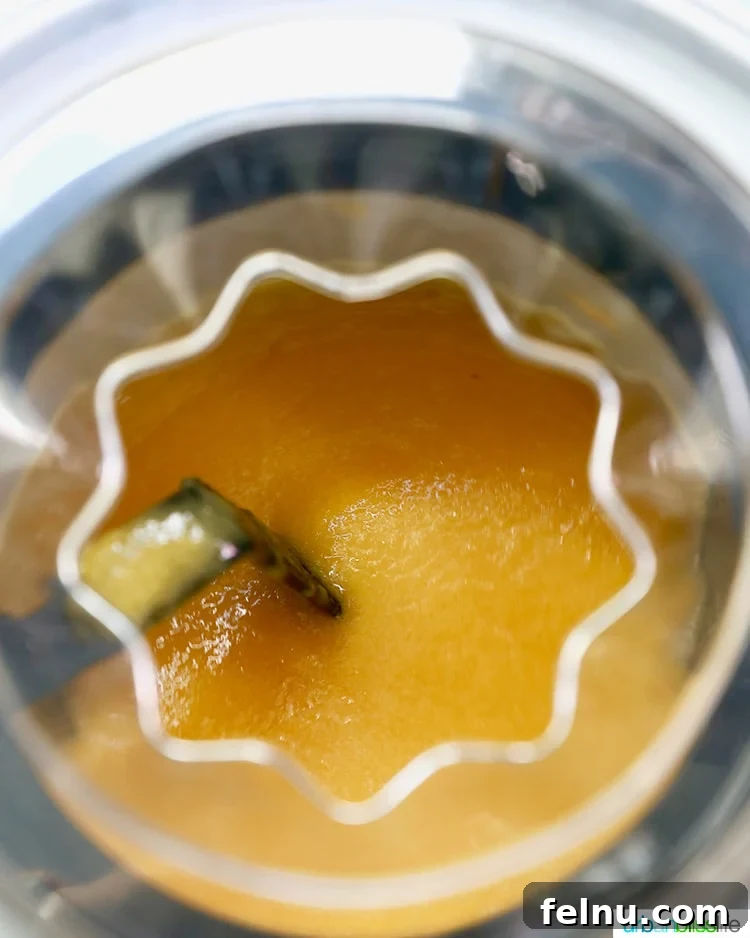 Pineapple Mango Sorbet mixing