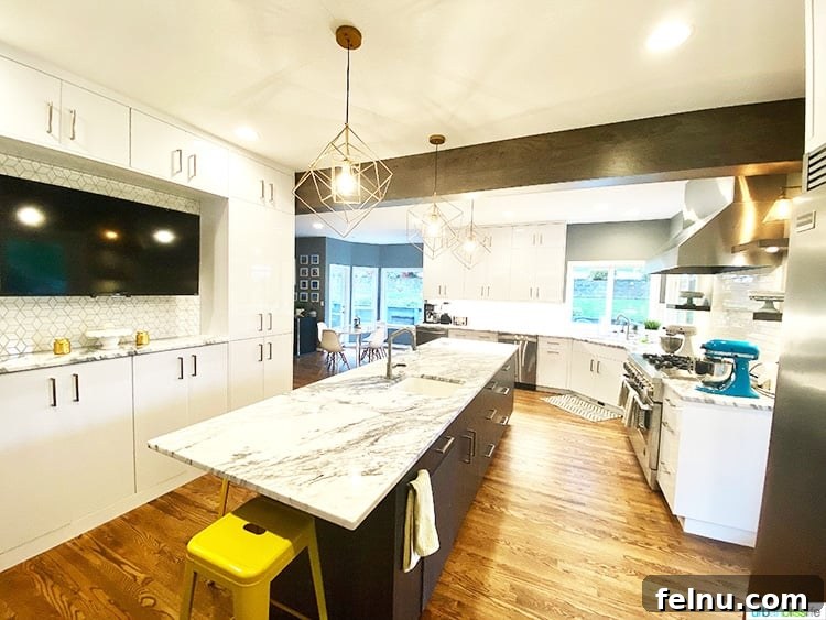 Portland Kitchen remodel before and after - Wide angle view showing optimal kitchen layout
