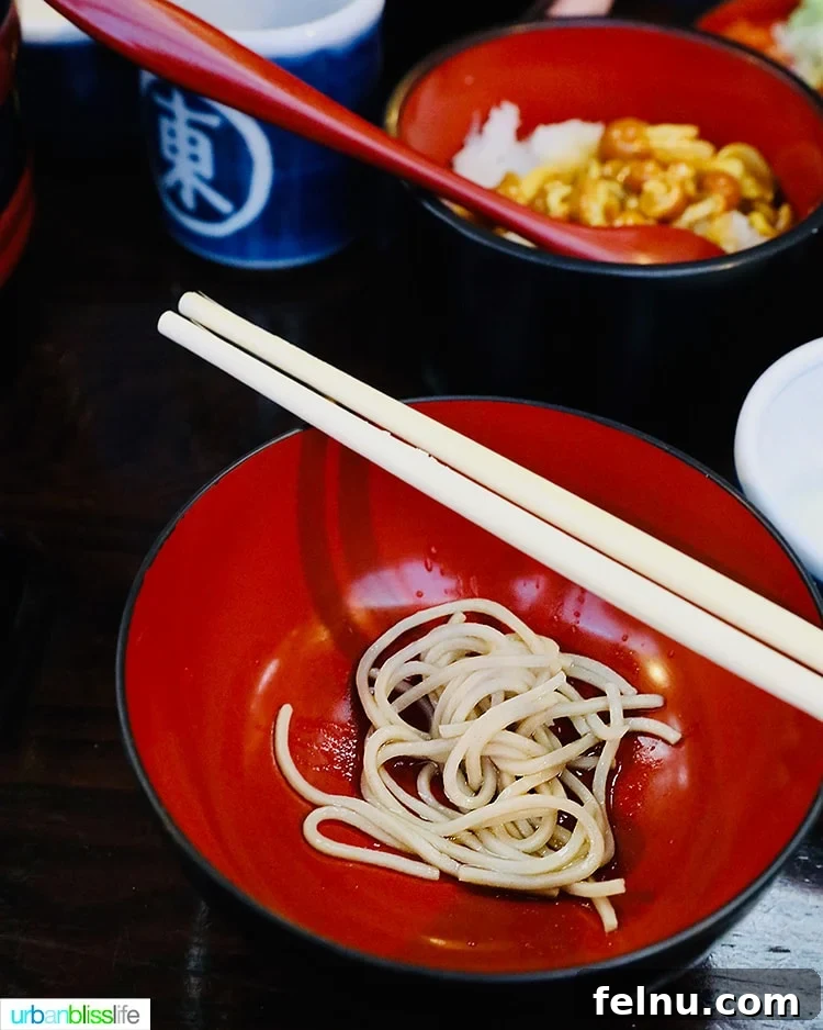 The Endless Noodles of Morioka: A Wanko Soba Adventure 4 Close-up of a single bowl of Wanko Soba noodles