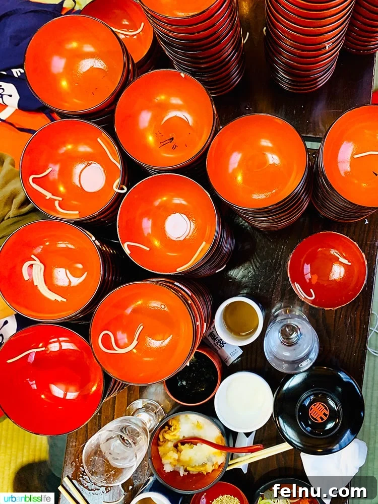 The Endless Noodles of Morioka: A Wanko Soba Adventure 10 Overhead view of finished bowls of soba noodles