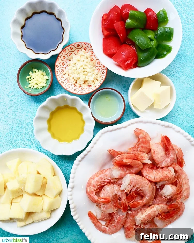 Pineapple Shrimp Kabobs 4 Ingredients for Grilled Shrimp Pineapple Skewers