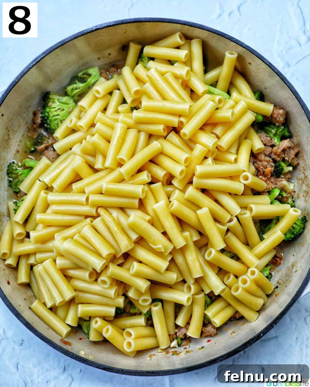 Adding pasta