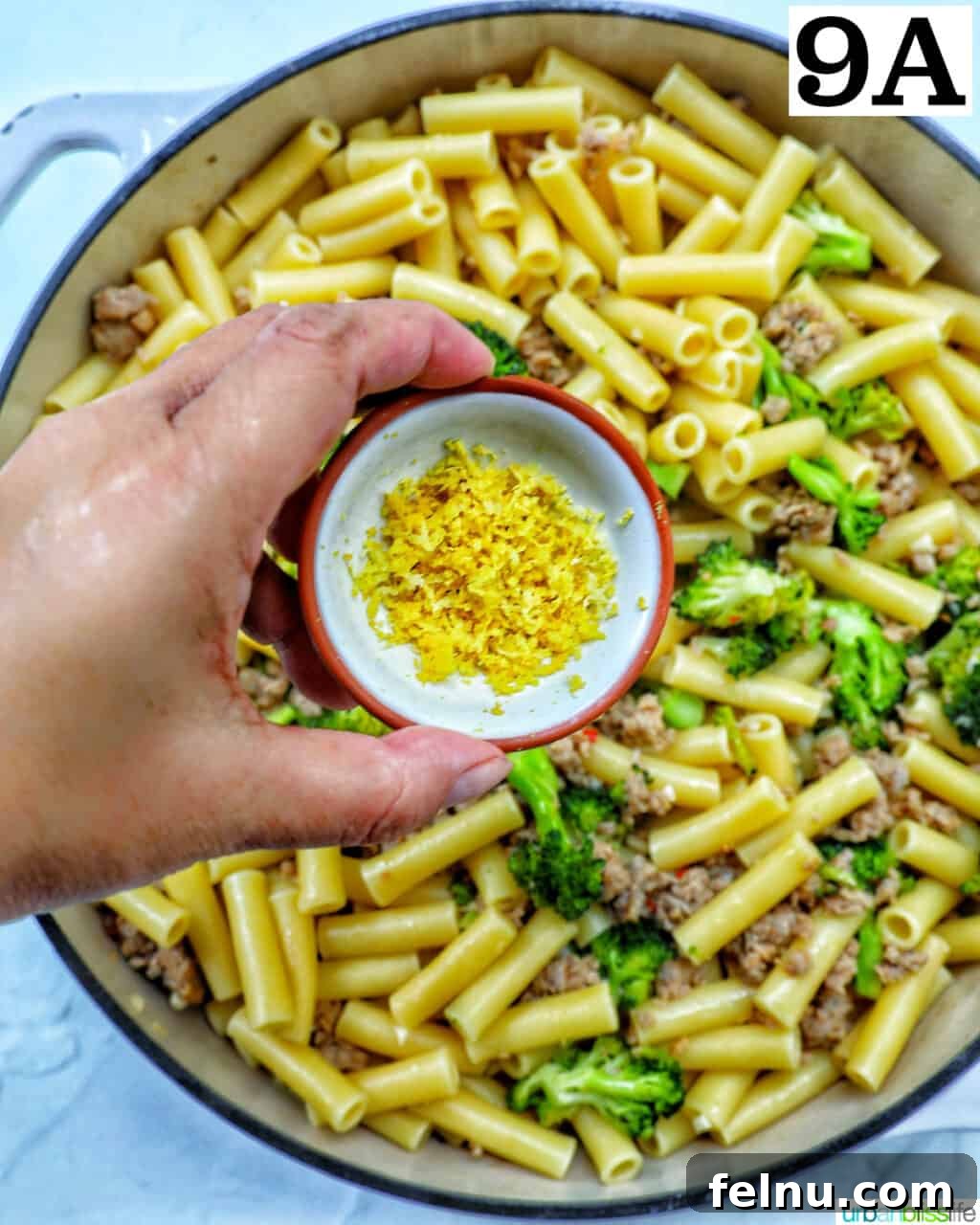 Adding lemon zest