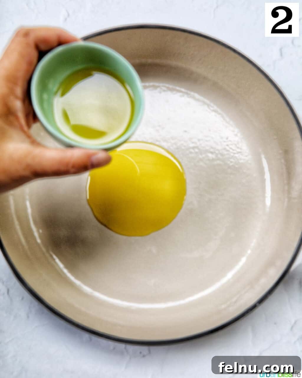 Adding olive oil